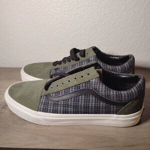 Vans Old Skool Grunge Plaid Multi Green - size Mens 9.5